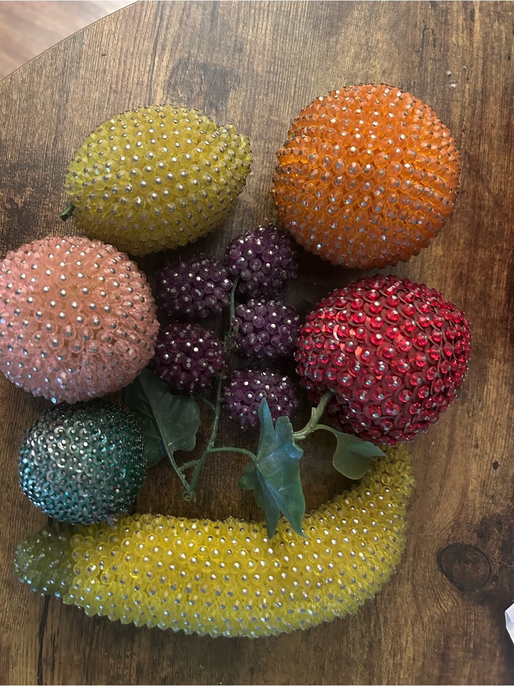 7 Push pin Beaded Decorative pieces bowl sold separately